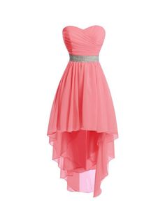 A-Line Homecoming Dresses Tiered Dress Strapless High Low Dress Asymmetrical Sleeveless Chiffon With Ruched High Low Chiffon Dress, Dress Party Wear, Purple Homecoming Dress, Pink Chiffon Dress, High Low Prom Dresses, Purple Prom Dress, Party Kleidung, Cute Prom Dresses, Dress Chiffon