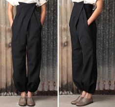 Awesome Pieces Three-Dimensional Cut Pants High Waist Trousers Wide Leg Pants - Women's Casual Pants Carrot Pants Carrot Pants, Trousers Wide Leg, Monochromatic Fashion, Churidar Designs, Tailored Clothes, Simple Sewing, High Waist Trousers, Orient Express, Clothing Details