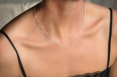 "Our gift to you 10% off your first purchase. Details here - http:/eepurl.com/dpVPBz Dainty thin layering necklace, Delicate chain necklace, Simple layering necklace, Minimalist chain necklace, Thin gold sterling chain A dainty thin layering 14 k gold fill or sterling silver. This delicate chain necklace is elegant in its simplicity. 15\" is a low choker style or for very small neck sizes. Wear a single chain necklace with a favorite pendant necklace as shown in picture 4 or layer a couple of ch Simple Gold Necklace, Gold Necklace Dainty, Dainty Necklace Layered, Minimalist Chain, Dainty Chain Necklace, Gold Necklace Simple, Bee Necklace, Dainty Chain, Necklace Simple