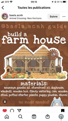 the farm house app on an iphone