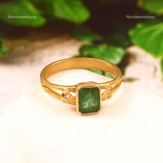 Add more grace to your feminine look through wearing this pretentious Ring embedded with Emerald in 925 Sterling Silver. Get yourself updated through this exclusive jewelry collection. Welcome to NoorJewelsBySP ! 100% Natural Emerald Ring, Green Gemstone Ring, Solitaire Ring, 925 Sterling Silver Jewelry, Anniversary Gift, Ring For Best Friend Description :- SKU:- WR 127 Metal:-  Sterling Silver Metal Purity:- 925 Gemstone:- Emerald, White Topaz Gemstone Color:- Green Gemstone Shape :- Cushion Ge Green Gemstone Ring, Natural Emerald Rings, Meditation Rings, Emerald Pendant, Perfect Stocking Stuffers, Exclusive Jewelry, Emerald Earrings, Spinner Rings, Gift Ring