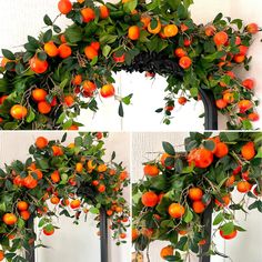 an orange tree with lots of fruit growing on it