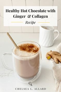 healthy hot chocolate with ginger and collagen recipe