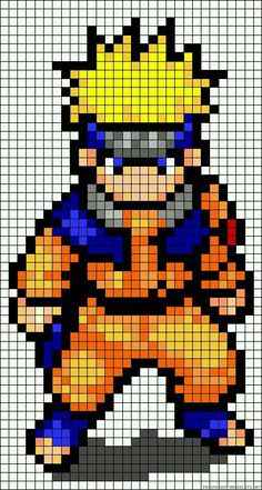 an image of a pixel art style character from the video game street fighter, made out of