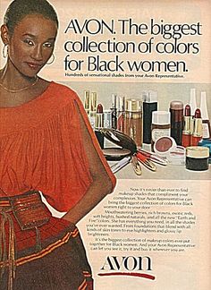 Avon products ad 1978 Black Magazine, Retro Makeup, Avon Lady, Makeup Shades, Avon Beauty