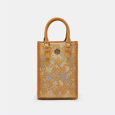 Song Brocade Mulberry Silk Retro Shoulder Handbag - SinoCultural Luxury Traditional Square Bag, Beige Rectangular Case Bag With Detachable Handle, Beige Rectangular Box Bag With Detachable Handle, Beige Box Bag As Gift, Gold Rectangular Case Bag For Daily Use, Elegant Rectangular Case Bag For Daily Use, Retro Handbags, Song Dynasty, Embroidered Leather