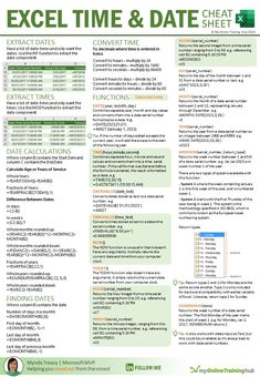 the excel time and date sheet is shown in this format, with green text on it