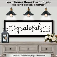 an advertisement for the new home decor store, as for me and my house we will serve the lord