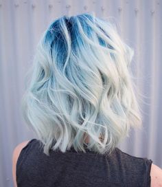 Dark Roots Pastel Hair, Blue Shadow Root Blonde, Blonde Hair With Colored Roots, Coloured Roots Blonde Hair, Colorful Roots Blonde Hair, Blonde Hair With Purple Roots, Colored Roots Blonde Hair, Blue Roots Blonde Hair, Blond And Blue Hair