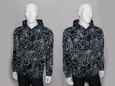 "This Mens/Unisex Lightweight High Quality Spiderweb Hoodie is great If you love spiders, dark fashion or need something to get into the halloween spirit or addition to a vampire costume or goth outfit. Featuring a high quality print on a premium lightweight stretch fabric (this special soft and comfy fabric is what allows us to print the best designs possible)! *Our all over print hoodies are not \"typical\" hoodie material/fabric. *The special fabric allows us to print our vivid and detailed d Halloween Shoes, Goth Outfit, Vampire Costume, Gothic Vampire, Winter Shoes For Women, Hoodie Material, Halloween Spirit, Goth Outfits, Dark Fashion