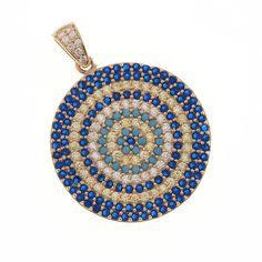 Turkish Big Blue Stone Evil Eye Round Pendant | 14K Gold 💎 PRODUCT DETAILS Material: Real Gold 14k Yellow certifícate Pendant Size 22x22mm Pendant Weight 3.14g ✅ SHOP NOW100% REAL GOLDFree Shipping & Free ReturnsIn stock, ready to ship from NYC🗽Financing Available At checkout, simply select Affirm or Shopay as your payment option. 👨🏾‍💻CUSTOMER SERVICEWe are here to assist you in any way+1(347) 202-4976 WhatsAppInfo@fantasticjewelrynyc.comSecure and trusted checkout with FANTASTIC JEWELRY NY Blue 14k Gold Pendant Jewelry, Blue 14k Gold Round Pendant Jewelry, Blue Round Jewelry With Pave Setting, Fine Jewelry Blue Round Jewelry, Eye Round, Big Blue, Round Pendant, Blue Stone, Real Gold