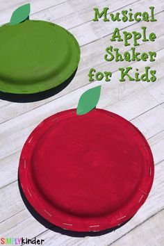 paper plate apple shape for kids to make