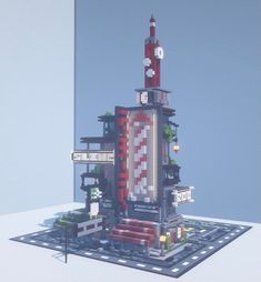 a very tall building made out of legos