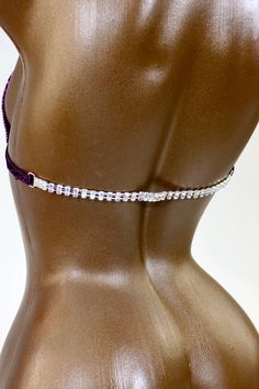 Color: silver plated, crystal AB rhinestones Size: 9 3/4" long, 3/8" wide Clear Bra, Crystal Ab, Clear Rhinestones, Sewing Supplies, Back Strap, Delicate Bracelet, Beautiful Fabric, Crystal Clear, Silver Plate