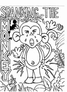 a coloring page with an image of a monkey and the words,'sparkling the monkey '