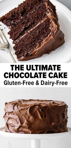 the best paleo chocolate cake with fluffy, moist and decadent frosting on top