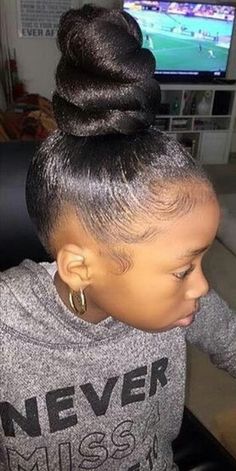 Jazz Hairstyles, Kids Updo Hairstyles, Queen Hairstyles, Top Ponytail, Girls Hairdos, Braided Buns, Faux Locks