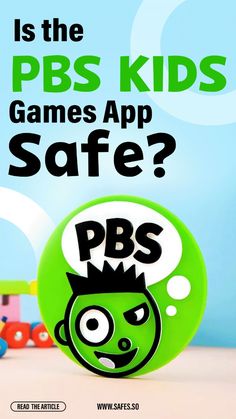 a green frisbee sitting on top of a table with the words is the pes kids games app safe?