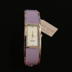 Beautiful And Modern, Excellent For Any Occasion. Kate Spade Silver Formal Jewelry, Kate Spade Silver Jewelry For Formal Occasions, Designer Silver Watch With Bracelet Strap, Kate Spade Watch, Kate Spade Accessories, Square Watch, Color Purple, Accessories Watches, Kate Spade