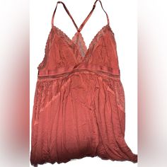 Victoria’s Secret Orange Lace Slip Dress. Size Small. Brand New Never Worn Victoria's Secret Lace Loungewear Dress, Victoria's Secret Lace Dress For Loungewear, Victoria's Secret Sleeveless Sleep Dress, Lace Slip Dress, Lace Slip, Orange Red, Color Orange, Women's Intimates, Victoria’s Secret