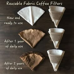 instructions for how to fold fabric coffee filters