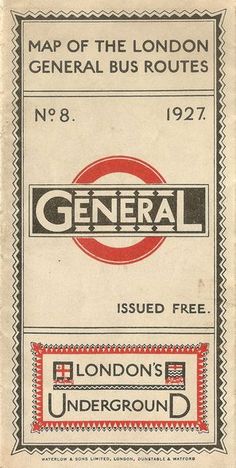 an old bus ticket from the london underground showing general bus routes no 8, 1932