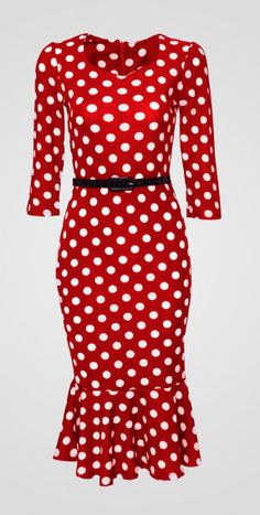 Red and white polka dot dress Vintage Costume Ideas, Plaid Bodycon Dress, Candy Striper, Vintage Tea Dress, Dots Clothing, Sweetheart Neck Dresses, Vintage Red Dress, Bodycon Dress Online, Tea Party Dress