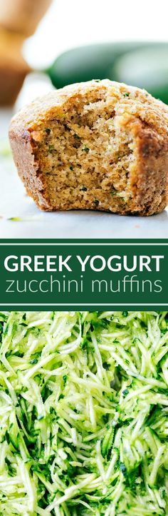 zucchini muffins with greek yogurt filling