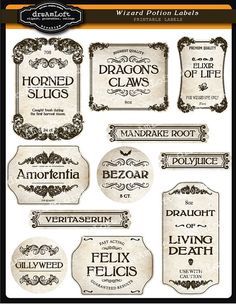 an assortment of labels and stickers for various items in different styles, sizes and colors