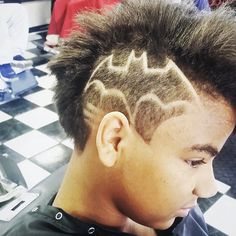 Fortnite Haircut, Boys Hair Cuts With Design, Spiderman Haircut, Boys Haircut With Design, Spider Haircut, Boys Design Haircut, Lightning Bolt Haircut, Designs In Hair For Boys, Little Boy Haircut Design On Side