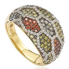 Illuminate your look with a spectrum of colors in this ring, featuring 220 round red, blue, green, yellow and white cubic zirconia pave, and hand set in sterling silver with our special Suzy Levian signature secret cubic zirconia and gallery inside. Rings Women, Cubic Zirconia Bracelet, Cubic Zirconia Necklace, Cubic Zirconia Jewelry, Rings Diamond, Geometric Ring, Cubic Zirconia Earrings, Cubic Zirconia Rings, Jewelry Rings Diamond