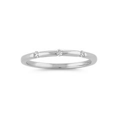 Bianca Stackable Diamond Ring in 14K White Gold | Shane Co. Stackable Diamond Rings, Let It Shine, Rings Fashion, Stylish Rings, Rings For Women, Ring Shopping, Fashion Rings, Women Fashion, Unique Style