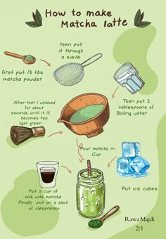 how to make matcha latte with instructions on how to make it and what to use