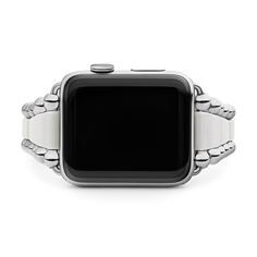 Created exclusively for your Apple Watch®, this watch bracelet is crafted from white ceramic and stainless steel links. This watch bracelet is designed for the Series 1, 2, 3, 4, 5 or 6 Apple Watch® for the 42mm or 44mm size. Finished with a secure double-button clasp detailing the LAGOS crest. Size 8. See the Size Guide for additional information. Watch face sold separately. Apple Watch Bracelet, Ceramic Apple, Apple Watch Bracelets, Ceramic Watch, Watch Bracelet, Watch Faces, Stainless Steel Watch, Steel Watch, White Shop