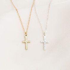 td {border: 1px solid #ccc;}br {mso-data-placement:same-cell;} Our Tiny Cross Necklace is the perfect religious necklace to show your faith. Wear this piece as a reminder of protection and love. It makes the perfect daily necklace for yourself or a great gift for someone you care about! Made for everyday wear. DETAILS Necklace length: 16" with 2" extender Tiny Cross: 10mm x 16mm Gold filled -or- sterling silver chain, spring clasp, & findings Daily Necklace, Cross Necklace Simple, Cross Necklace For Women, Dainty Cross Necklace, Tiny Cross Necklace, Tiny Cross, Sterling Silver Cross Necklace, Detailed Necklace, Snake Jewelry