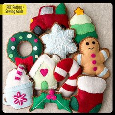 a pile of decorated cookies sitting on top of a table