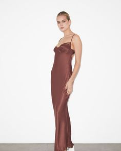 Heidi Lace Underwire Slip Maxi Dress in Chocolate Brown Slip Maxi Dress, Destination Dress, Teen Shopping, Lace Underwire, Skirt Jumpsuit, Coffee Brown, Skirted Swimwear, Denim Shop, Chocolate Brown