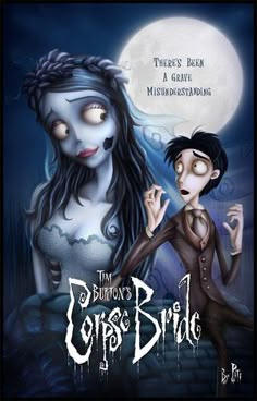 the corpse bride movie poster with two creepy women