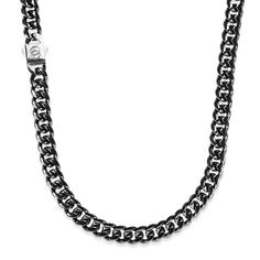 Luxurious Acetylene Black: Featuring Acetylene Black PVD plating on an 8mm 304 Stainless Steel Curb chain, our design boasts flat diamond-cut beveled links for superior shine and a comfortable, strong fit. Waterproof and Sweatproof: Designed for everyday wear, this chain is both waterproof and sweatproof, ensuring it maintains its pristine look even during active use. Tarnish-Resistant Elegance: Crafted to stand the test of time, our Cuban chain features Acetylene Black PVD plating on 8mm 304 st Black Stainless Steel Chain Link Necklace, Black Box Chain Link Necklace, Black Cuban Link Stainless Steel Chain Necklace, Black Cuban Link Stainless Steel Necklace, Black Stainless Steel Cuban Link Chain Necklace, Black Curb Chain Link Necklace, Black Box Chain Necklace, Black Chain Link Necklace With Silver Chain, Black Link Chain Necklace With Adjustable Chain