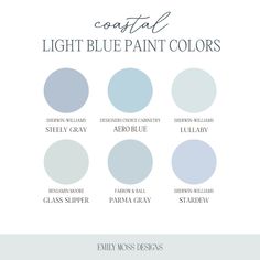 the color scheme for our favorite coastal blue paint colors