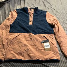 Nwt North Face Blue And Pink Pullover In Medium. Never Worn. No Issues. Pink Long Sleeve Tops For Outdoor, Casual Blue The North Face Tops, The North Face Long Sleeve Tops For Outdoor Activities, Pink Pullover, Blue And Pink, North Face, Pink Blue, The North Face, Color Blue