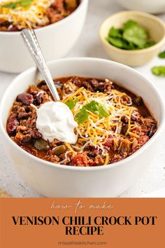 Crockpot Meals Deer Meat, Crock Pot Deer Chili, Healthy Venison Chili, Venison Chili Crockpot Slow Cooker, Crockpot Venison Chili Recipe, Ground Deer Meat Recipes Crockpot Venison Chili, Easy Deer Recipes, Easy Venison Chili, Deer Meat Chili Recipe Crockpot