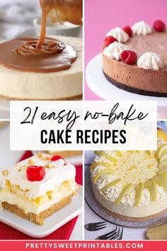 no bake desserts Easy No Bake Party Desserts, No Bake Birthday Cake Cheesecake, Dessert Ideas No Bake, Easy Berry Dessert No Bake, Dessert Recipes No Bake, East Cheesecakes No Bake, Desserts For Summer, No Bake Dessert Recipes