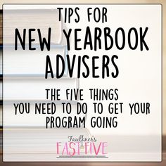 books stacked on top of each other with the words tips for new year book adverss