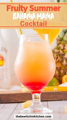 Cool off with this summery Bahama Mama Cocktail. This refreshing drink combines tropical flavors like pineapple, orange, and coconut rum, creating a vibrant and flavorful sip perfect for lounging by the pool or hosting a summer party. With its fruity sweetness and hint of tropical paradise, it's sure to become your go-to cocktail for soaking up the sun. Bahama Mama Drink, Fruity Summer Drinks, Bahama Mama Cocktail, Coconut Rum Drinks, Pool Drinks, Summer Drinks Alcohol, Cocktail Drinks Alcoholic, Yummy Alcoholic Drinks, Bahama Mama