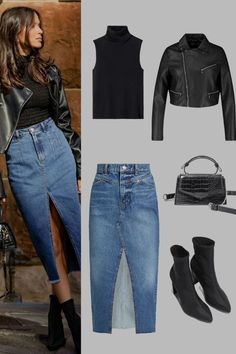 Outfit Inspirations Skirt, Skirt Outfits Fall, Classy Fashion, Trendy Fall Outfits, Pinterest Fashion, Fashion Mistakes, Look Plus, Fashion Mode