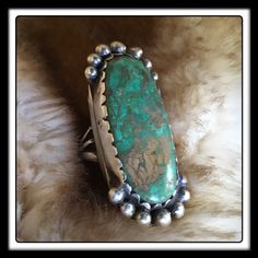 This Is A Stunning Ring. It Is Green Turquoise With Patches Of Brown. It Is A Heavy Ring That Is Signed By The Artist And Tested 925 Sterling. It Is In Great Vintage Condition. Ring Sz: 8.75 Weighs 22.4 Grams Handmade Green Turquoise Western Ring, Navajo Rings, Green Turquoise, Womens Jewelry Rings, The Artist, Womens Sizes, Women Jewelry, Turquoise, Ring