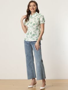 Shop Allegra K for floral printed peter pan collar cotton short sleeve shirt you are looking for, get more women's blouses for yourelf. Order now! Free Returns! Women's Blouses, Collars For Women, Pan Collar, Peter Pan Collar, Floral Printed, Collar Shirts, Peter Pan, Cotton Shorts, Womens Clothing Tops