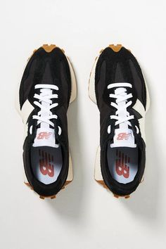 New Balance 327 Sneakers | Anthropologie Work Sneakers, New Balance 327, New Balance Black, Cute Sneakers, New Balance Sneakers, Retro Sneakers, Fabulous Shoes, Sneakers Outfit, New Balance Shoes