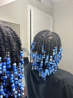 #naturalhair #twist #twostrandtwist #menhairstyle Twist With Curly Pieces, 2 Strand Twist With Beads, Twists On Blown Out Hair Natural, Twisted Braids Hairstyles, Twist Braids Hairstyles Short, Twist Outs On Natural Hair Short, Short Twist Braids Hairstyles, Twist With Beads, Twists With Beads